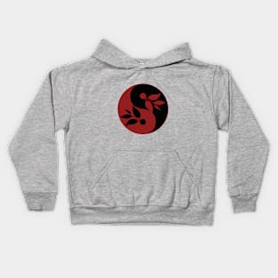 Yin and yang tea leaf Kids Hoodie